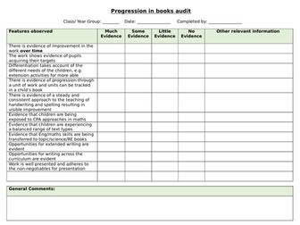Progression in books audit (Primary)