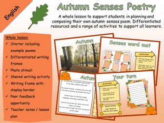English - Poetry - Autumn Senses Poem