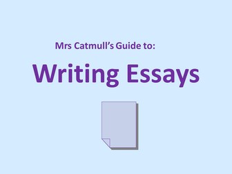 GCSE Writing English Literature essay PPT