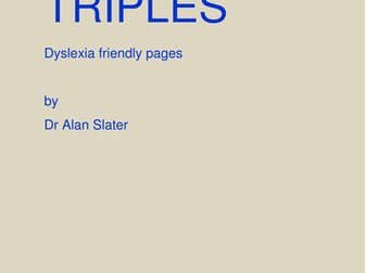 word triples (brilliant first set) dyslexia friendly version