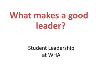 student leadership or student council assembly