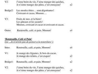 Ratatouille, Café et Pain (Singing in French about Food and Opinions)
