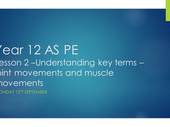 AS GCE A LEVEL Edexcel PE New Spec 2016 Lesson 2