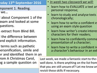 Eduqas English Language Component 1 Lesson.