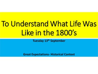 Great Expectations- Historical Context