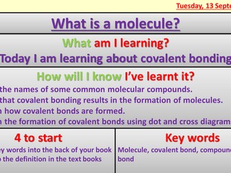 New 1-9 GCSE edexcel science chemistry topic 6 covalent bonding