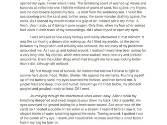 KS2 beach diary/description