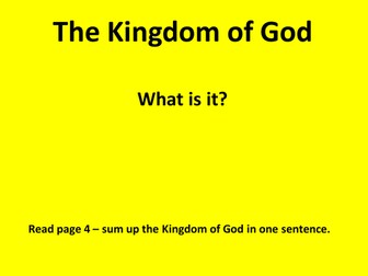Kingdom of God year 6 RE planning