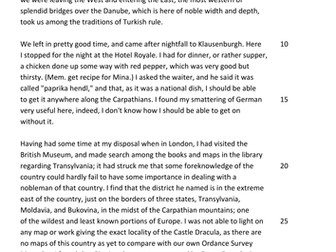 AQA new spec English Lang paper 1 Dracula