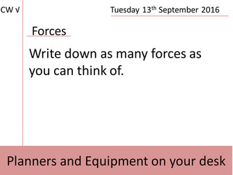 Resultant Force AQA 2016 spec