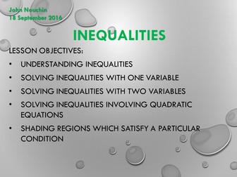 Inequalities