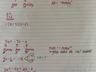 Solving Quadratic Equations by Factorising