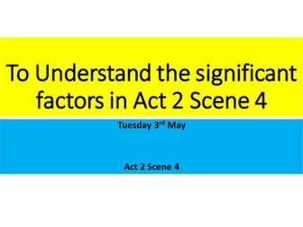 AQA Romeo and Juliet Act 2 Scene 4