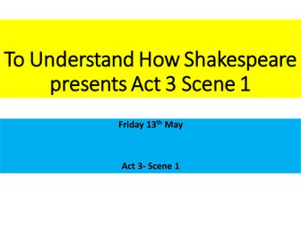 AQA Romeo and Juliet Act 3 Scene 1