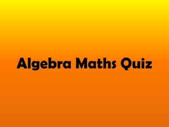 Math Quiz (ppt)