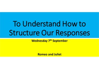 AQA Romeo and Juliet- Essay Lesson