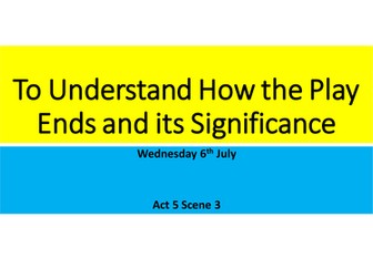 AQA Romeo and Juliet- Act 5 Scene 3