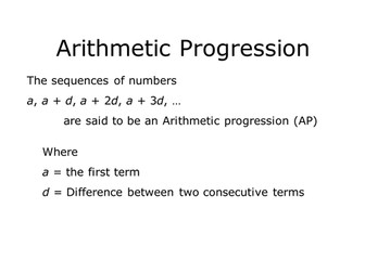 Arithmetic Progressions