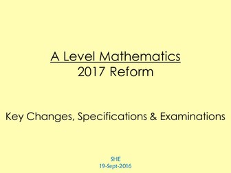 A Level Mathematics Reform 2017