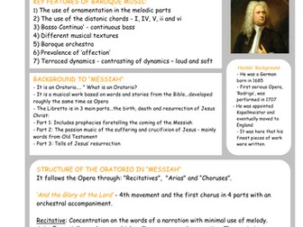 Edexcel GCSE Music (Old Spec) AoS1 Revision Summaries