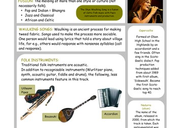 Edexcel GCSE Music (Old Spec) AoS4 Revision Summaries