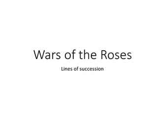 Wars of the Roses - lines of succession