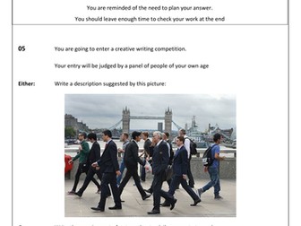 AQA new spec Power and Conflict poems inspired writing tasks for English Language paper 1 & 2