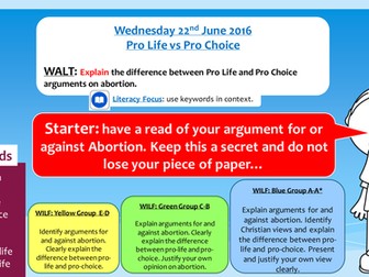 Abortion Pro Choice vs Pro Life