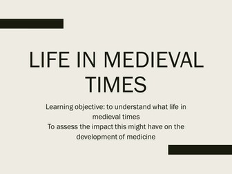 The People's Health, intro to Medieval life