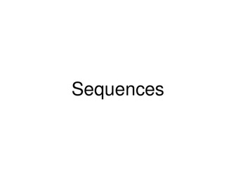 Sequences