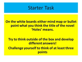 First 4 Lessons to Teaching Holes