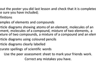 Elements, Mixtures and Compunds