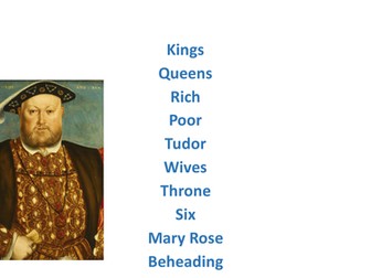 Tudor topic spellings list