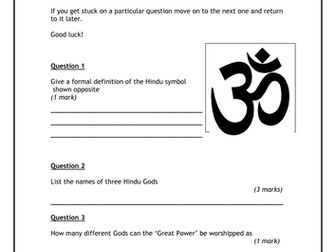 Hinduism Assessment