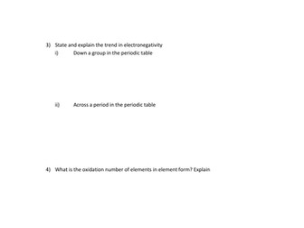 Oxidation Numbers