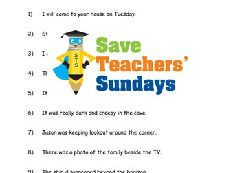 Fronted Adverbials Lesson Plan and Worksheets