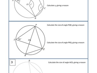Circle theorems Exam Style Questions with answers