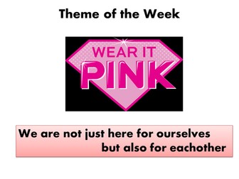 Wear It Pink Assembly KS3-5 Breast Cancer Awareness Campaign