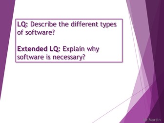Computer Software Types Slideshow and Worksheet
