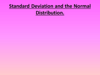 Standard Deviation Revision