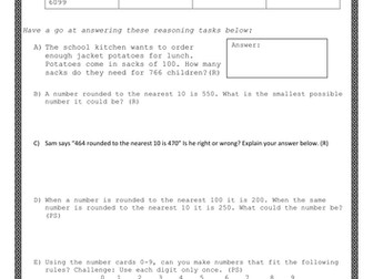 Rounding reasoning & problem solving