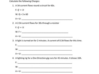 GCSE Physics Circuit calculations | Teaching Resources