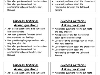 Success Criteria Grids | Teaching Resources