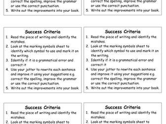 Success Criteria Grids | Teaching Resources