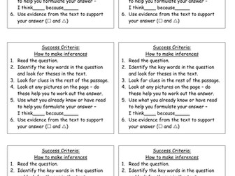 Success Criteria Grids | Teaching Resources