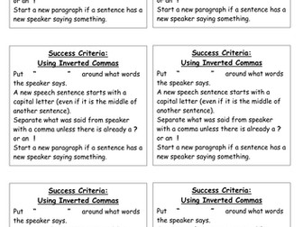 Success Criteria Grids | Teaching Resources