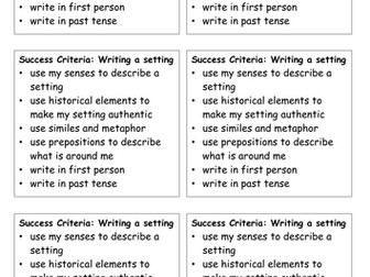 Success Criteria Grids | Teaching Resources