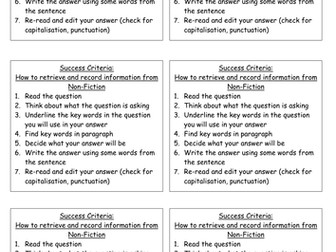 Success Criteria Grids | Teaching Resources