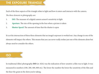 GCSE Photography Basics Booklet