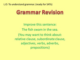 Grammar Revision - Year 6 SATs